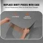 VEVOR Carpet Tiles Peel and Stick, 24” x 24” Squares Self Adhesive Carpet Floor Tile, Soft Padded Carpet Tiles, Easy Install DIY for Bedroom Living Room Indoor Outdoor (9Tiles, Light Gray)