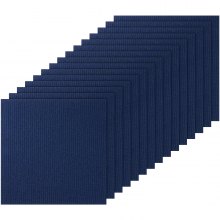 Kobercové dlaždice VEVOR odlupujte a prilepte, štvorcové samolepiace dlaždice 24 "x 24", mäkké čalúnené kobercové dlaždice, jednoduchá inštalácia pre spálňu v obývačke v interiéri vonku (15 dlaždíc, tmavo modrá)