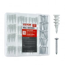 Drywall Anchors Self Drilling Anchors 100PCS in 50 Sets Screw & Anchors