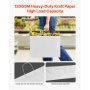 Kraft Paper Bag with Handles 100Pcs 16x6x12 in Party Shopping Retail Bag White