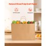Kraft Paper Bag with Handles 100Pcs 16x6x12 in Party Shopping Retail Bag Brown