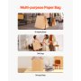 Kraft Paper Bag with Handles 100Pcs 18x7x19 in Party Shopping Retail Bag Black