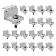 VEVOR Solar Panel Z Mounting Bracket 35-50mm Adjustable Bracket End Clamps 20PCS