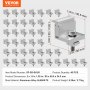 VEVOR Solar Panel Z Mounting Bracket 35-50mm Adjustable Bracket End Clamps 40PCS