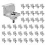 VEVOR Solar Panel Z Mounting Brackets, 35-50mm Adjustable Solar Panel End Clamps, Lightweight Anodized Aluminum Solar Panel Mount Z Brackets for RVs, Campers, Boats, Walls, Roof (40 PCS)