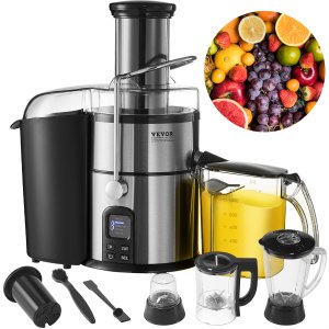 VEVOR Juicer Machine, 1000W Motor Centrifugal Juice Extractor, Easy Clean Centrifugal Juicers, Big Mouth Large 3 Feed Chute