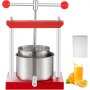 VEVOR Fruit Wine Press 0.53Gal/2L Grape Press For Wine Making Wine Press Machine w/ Dual Stainless Steel Barrels Wine Cheese Fruit Vegetable Tincture Press w/ Power Ball Handle & 0.1"/3 mm Thick Plate