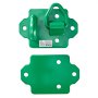 VEVOR 3/8" Tractor Bucket Hooks with Tie Down Ring, Grade 70 Forged Steel 2 Pack Bolt-On Grab Hook with Back Plates Compatible for Tractor Bucket RV UTV Truck Maximum Break Strength 15,000 lbs, Green