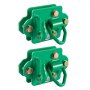 VEVOR 3/8" Tractor Bucket Hooks with Tie Down Ring, Grade 70 Forged Steel 2 Pack Bolt-On Grab Hook with Back Plates Compatible for Tractor Bucket RV UTV Truck Maximum Break Strength 15,000 lbs, Green