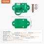 VEVOR 9.52 mm Tractor Bucket Hooks with Tie Down Ring, Grade 70 Forged Steel 2 Pack Bolt-On Grab Hook with Back Plates Work Well for Tractor Bucket RV UTV Truck Maximum Break Strength 5443kg, Green