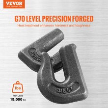 VEVOR Weld-on Grab Chain Hooks 3/8" Tow Hook G70 Forged Steel Tractor Hooks