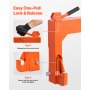 3-Point Quick Hitch with 2" Receiver Category 1 & 2 Tractor Hitch 3000lb Orange