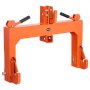 VEVOR 3-Point Quick Hitch with 2 in Receiver, 1360kg Lift Capacity, 3-Pt Hitch with 5 Level Adjustable Bolt, Adaptation to Category 1 & 2 Tractor, Heavy Duty 3 Point Attachments, Orange