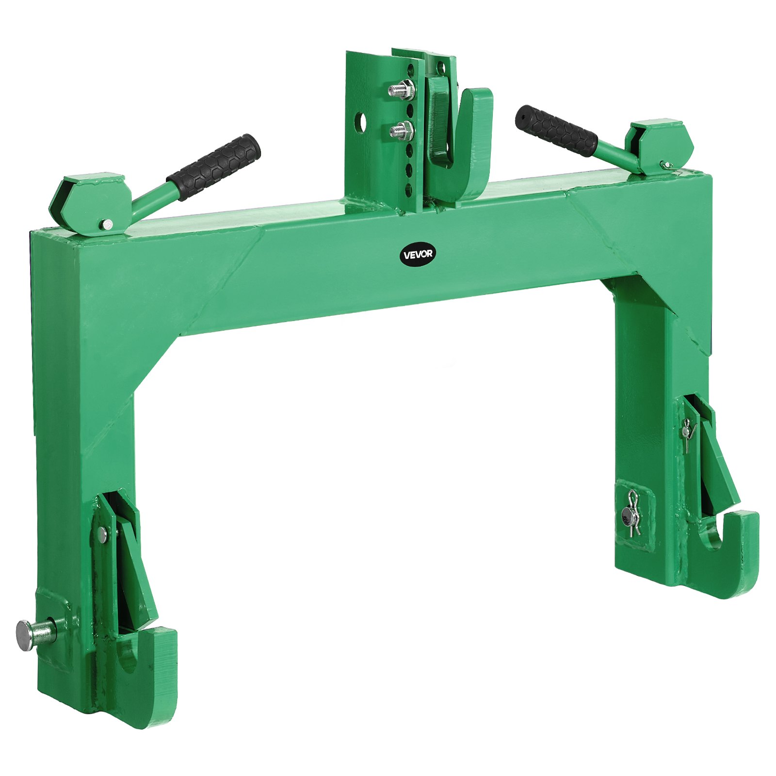 Enganche rápido de 3 puntos VEVOR, capacidad de elevación de 1817 kg, enganche de remolque de 3 puntos con perno ajustable de 5 niveles, apto para tractores de categoría 2, accesorios de 3 puntos de alta resistencia, color verde