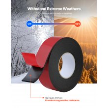 VEVOR Pipe Insulation Wrap 14FT x 2-inch Pipe Insulation Foam Tape Self-Adhesive