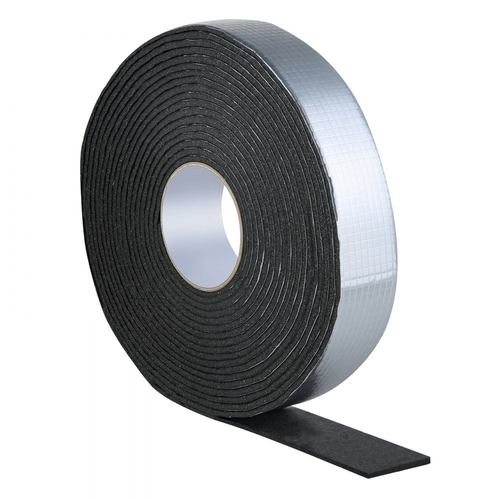 VEVOR Pipe Insulation Wrap, 32.8 FT x 2-inch Pipe Insulation Tape with Aluminum Foil Layer, Self-Adhesive Foam and Foil Pipes Wrap for Freeze Protection, Heat & Cold Resistant for Outdoor Indoor Use
