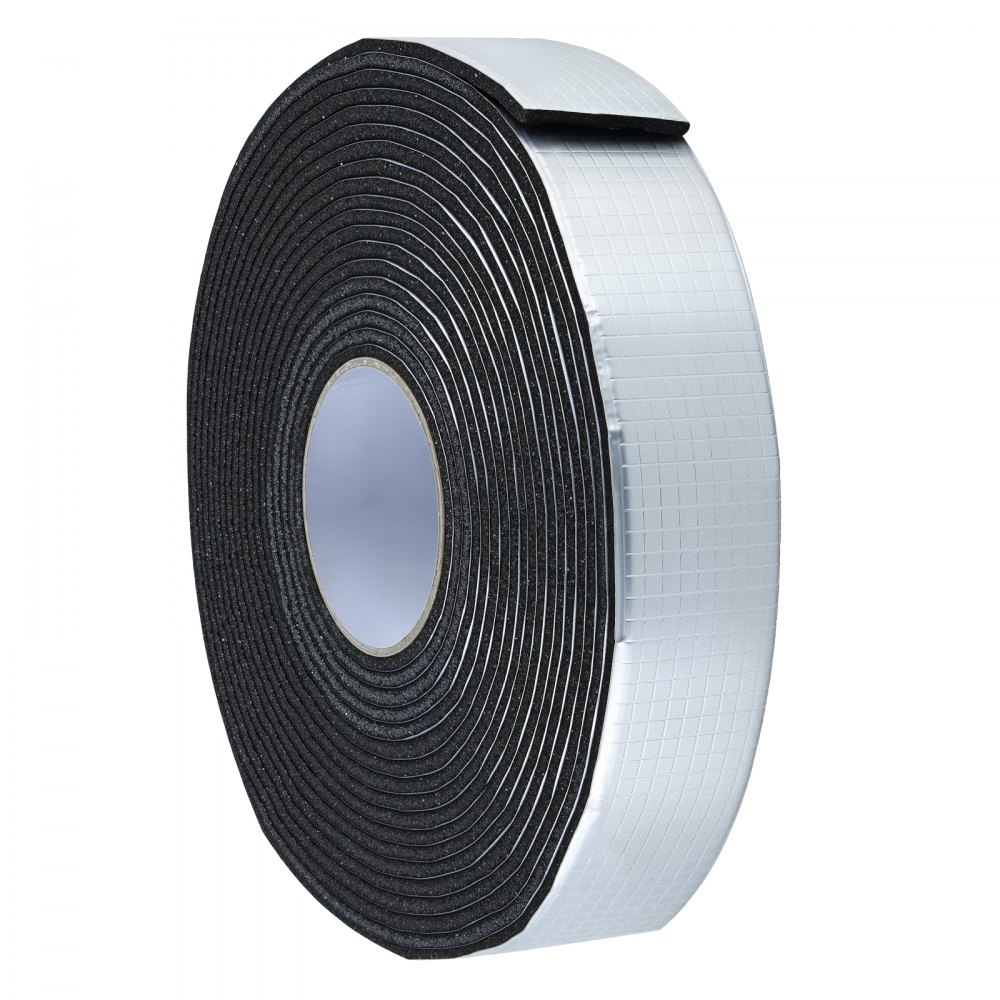 VEVOR Pipe Insulation Wrap, 32.8 FT x 2-inch Pipe Insulation Tape with Aluminum Foil Layer, Self-Adhesive Foam and Foil Pipes Wrap for Freeze Protection, Heat & Cold Resistant for Outdoor Indoor Use