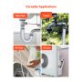 VEVOR Pipe Insulation Wrap 32.8FT x 2 in with Aluminum Foil Layer Self-Adhesive