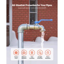 VEVOR Pipe Insulation Wrap 32.8FT x 2 in with Aluminum Foil Layer Self-Adhesive