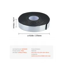 VEVOR Pipe Insulation Wrap 32.8FT x 2 in with Aluminum Foil Layer Self-Adhesive