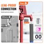 leak-proof connection comparison with VEVOR heated water hose showing ght 3/4" universal connector.