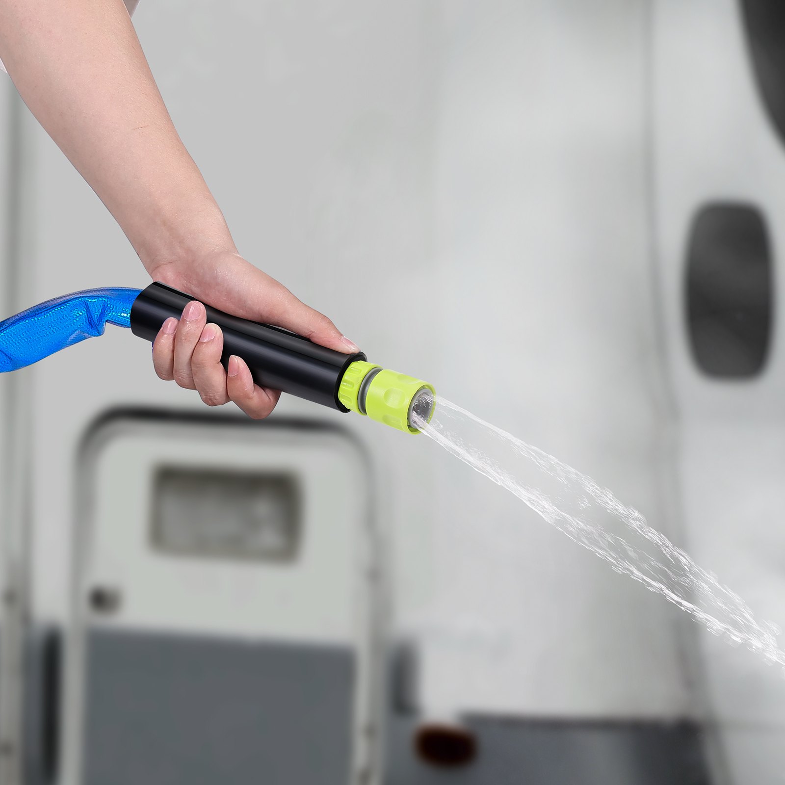 VEVOR 15ft Heated Water Hose for RV, Heated Drinking Water Hose with Corrugated Cover Antifreeze to -45°F, Automatic Self-regulating, 5/8" I.D. with 3/4" GHT Adapter, Lead and BPA Free
