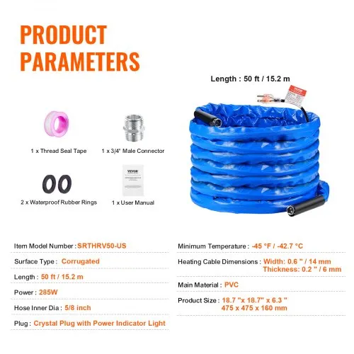 Cold Weather Heated Drinking Water Hose For Rv Rv Hoses For - Main Image