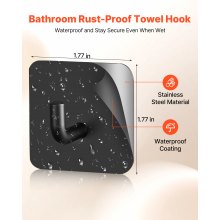 Adhesive Hooks Self-Adhesive Towel Coat Hooks 4 Pack Sticky Wall Hanger
