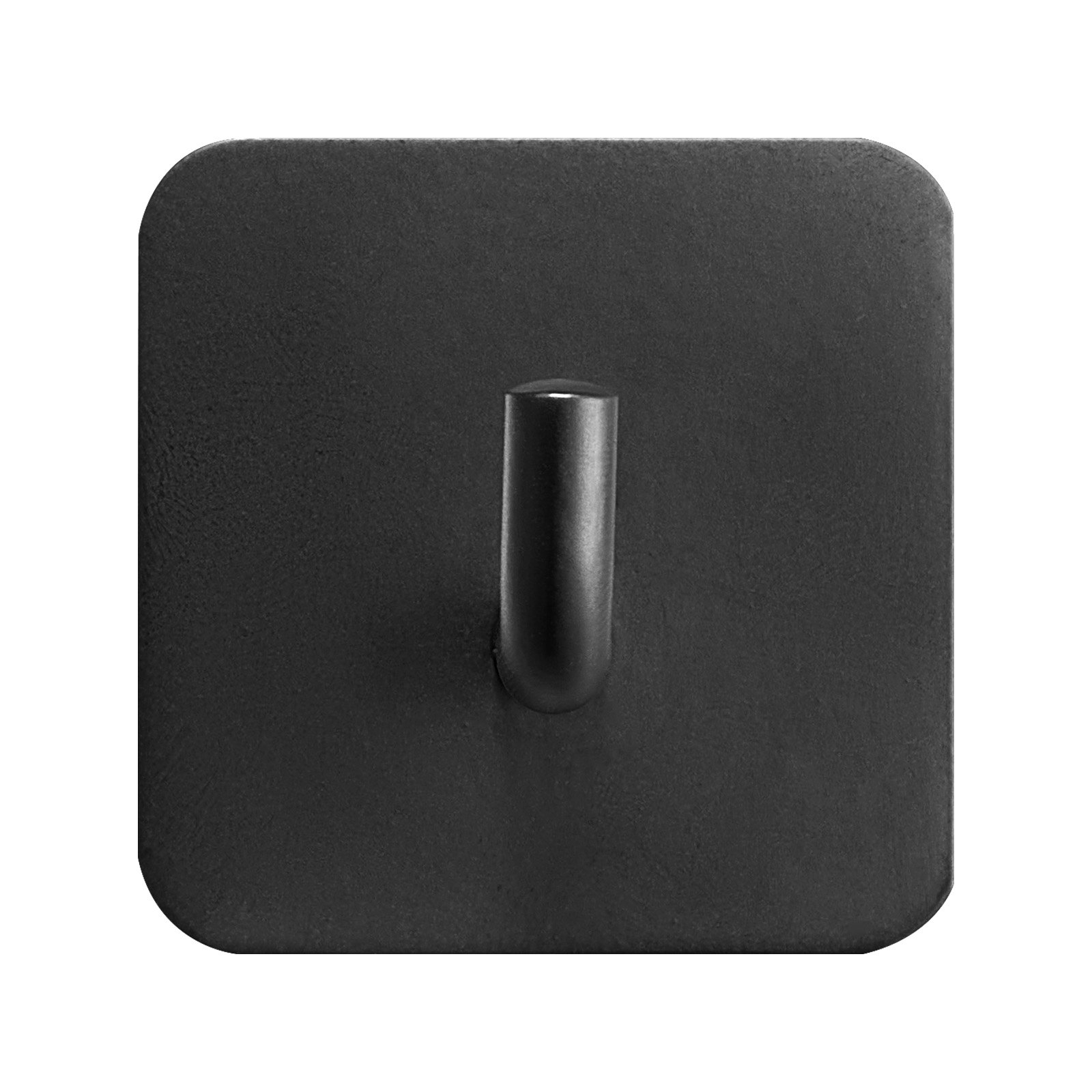 VEVOR Adhesive Hooks, 4 Pack Self-Adhesive Towel Coat Hooks, Heavy-Duty Wall Hook Hold 15 lbs (Max), Stainless Steel Sticky Hanger, for Bathroom, Kitchen, Hanging Towel, Coat & Keys (Matte Black)