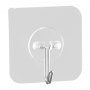 Ganchos adhesivos VEVOR, paquete de 12, resistentes, con capacidad máxima de 7 kg, de acero inoxidable, para baño y cocina, para colgar toallas, abrigos y llaves (transparentes)