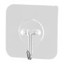 Ganchos adhesivos VEVOR, paquete de 12, resistentes, con capacidad máxima de 7 kg, de acero inoxidable, para baño y cocina, para colgar toallas, abrigos y llaves (transparentes)