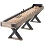 VEVOR Shuffleboard Table, 11.5 ft Shuffleboard for Family Game Rooms, 2 in 1 Shuffleboard and Bowling Combo Game Set, with Scratch-Resistant Playfield, Legs, 8 Pucks, Bowling Set, Wax, and Table Brush