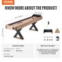 VEVOR 9 ft Shuffleboard Table 2 in 1 Shuffleboard and Bowling Combo Set