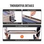 VEVOR 9 fot LED Shuffleboard Bord 2 i 1 Shuffleboard og Bowling Combo Spillsett