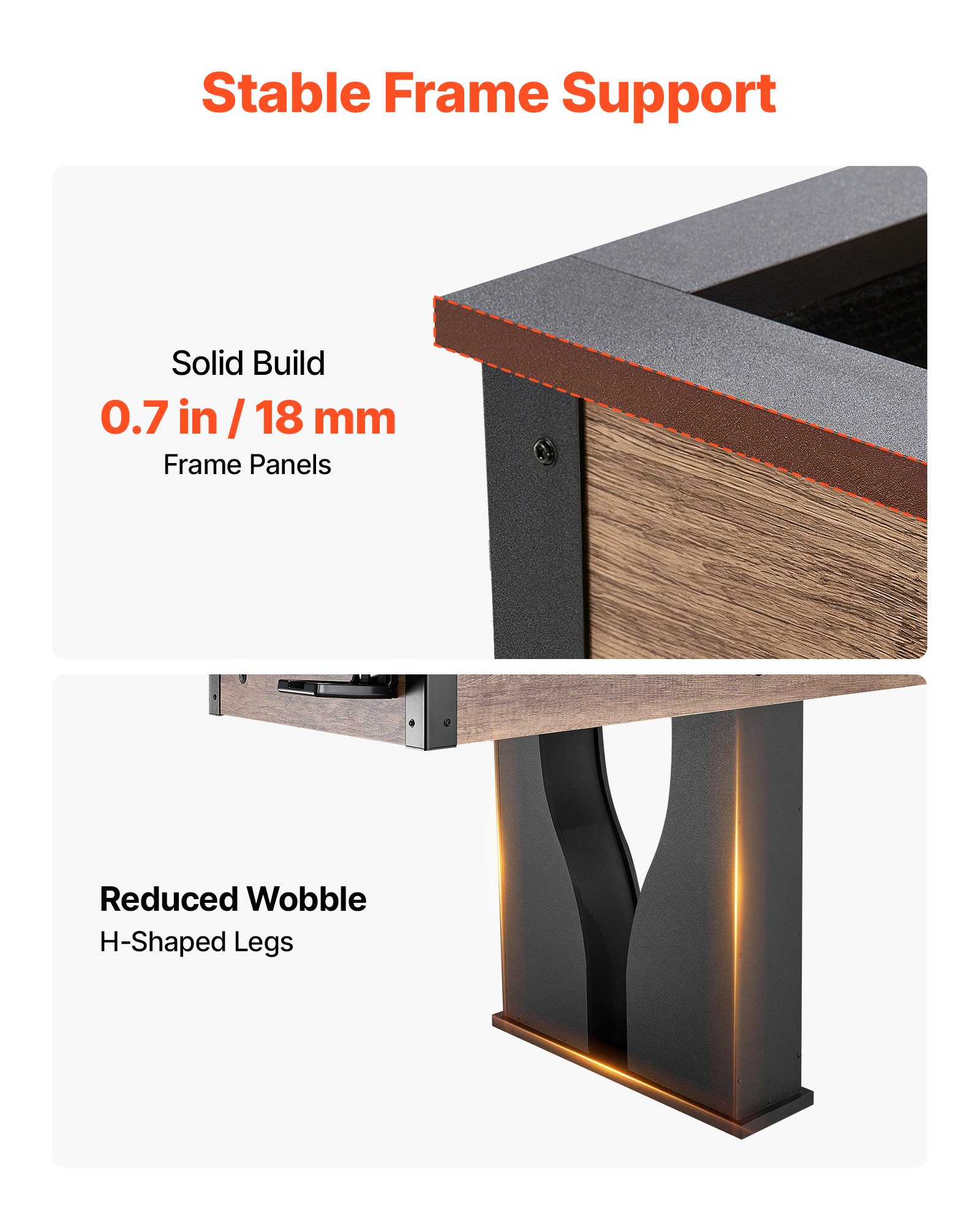 VEVOR 9 ft LED Shuffleboard Table, 2 in 1 Shuffleboard and Bowling Combo Set, Shuffle Board with Light‑Up Rails, Scratch-Resistant Playfield, 8 Pucks, Bowling Set, Wax, Brush, for Family Game Room