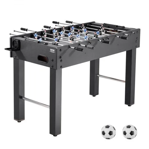 VEVOR Foosball Table, 121 cm Standard Size Table, Indoor Full Size Foosball Tables for Home, Family, and Game Room, Durable Soccer Set, Includes 2 Balls, Score Keeper, and 2 Cup Holders