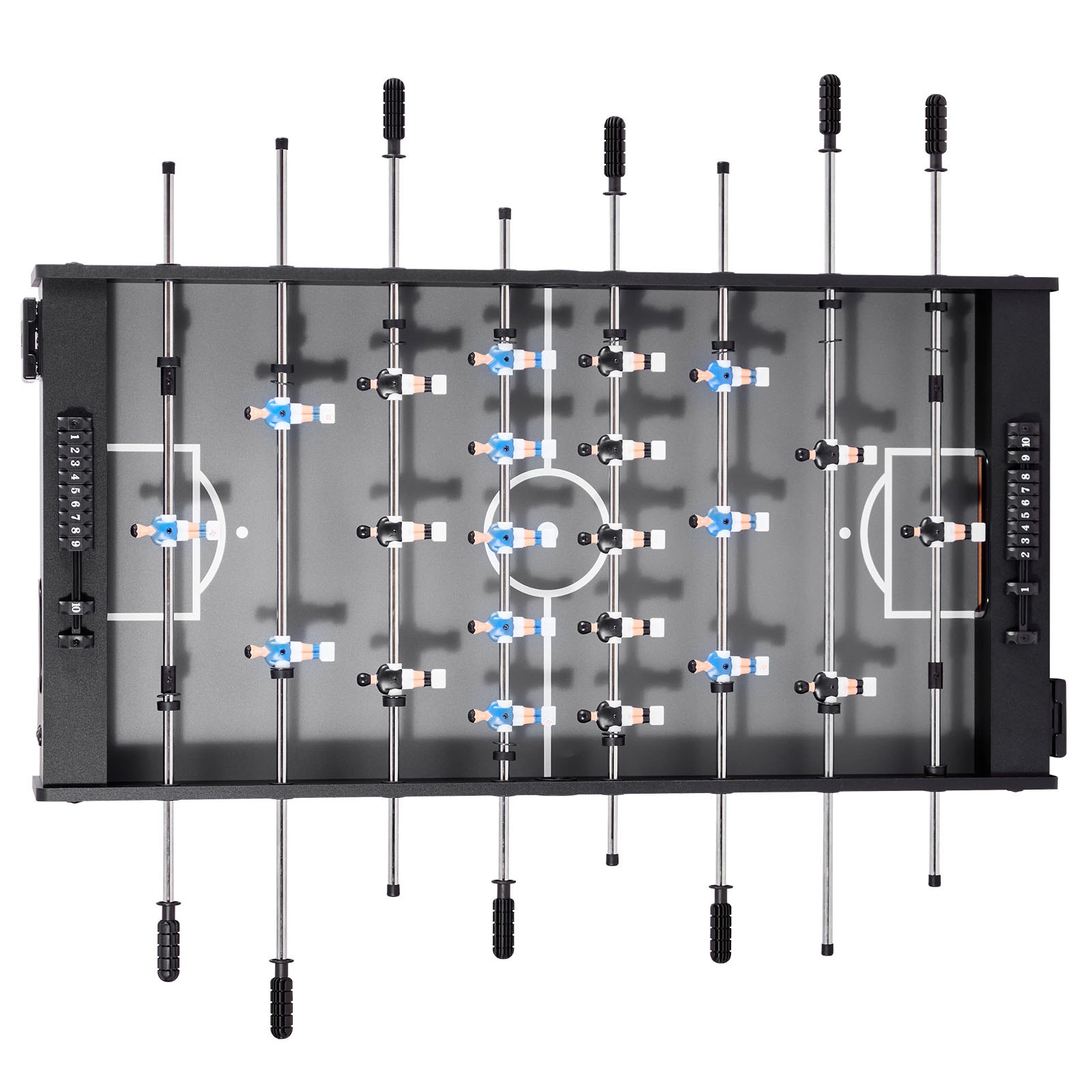 VEVOR Foosball Table, 121 cm Standard Size Table, Indoor Full Size Foosball Tables for Home, Family, and Game Room, Durable Soccer Set, Includes 2 Balls, Score Keeper, and 2 Cup Holders