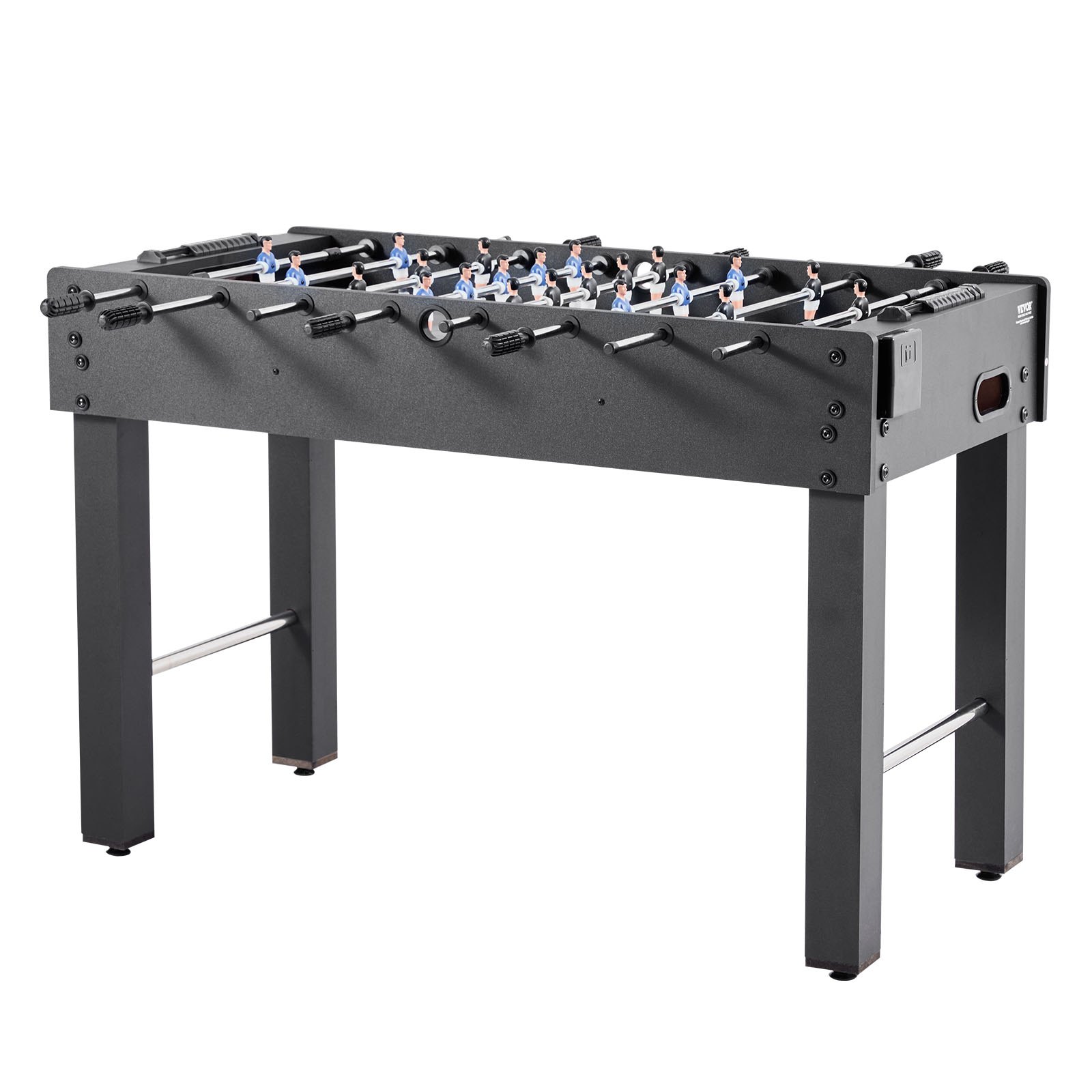 VEVOR Foosball Table, 121 cm Standard Size Table, Indoor Full Size Foosball Tables for Home, Family, and Game Room, Durable Soccer Set, Includes 2 Balls, Score Keeper, and 2 Cup Holders