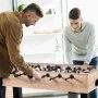 VEVOR Foosball Table, 140 cm Standard Size Table, Indoor Full Size Foosball Tables for Home, Family, and Game Room, Durable Soccer Set, Includes 4 Balls, Score Keeper, and 2 Cup Holders