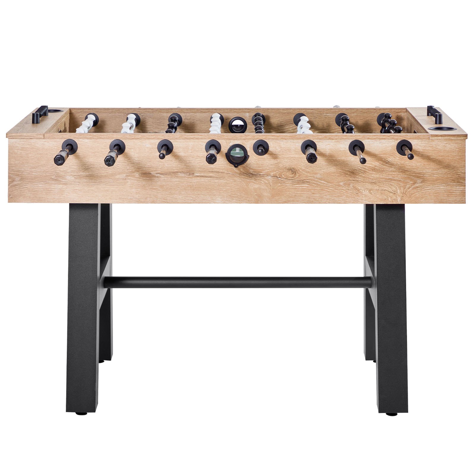 VEVOR Foosball Table, 55 inch Standard Size Table, Indoor Full Size Foosball Tables for Home, Family, and Game Room, Durable Soccer Set, Includes 4 Balls, Score Keeper, and 2 Cup Holders