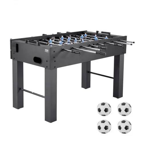 VEVOR Foosball Table, 137 cm Standard Size Table, Indoor Full Size Foosball Tables for Home, Family, and Game Room, Durable Soccer Set, Includes 4 Balls, Score Keeper, and 2 Cup Holders