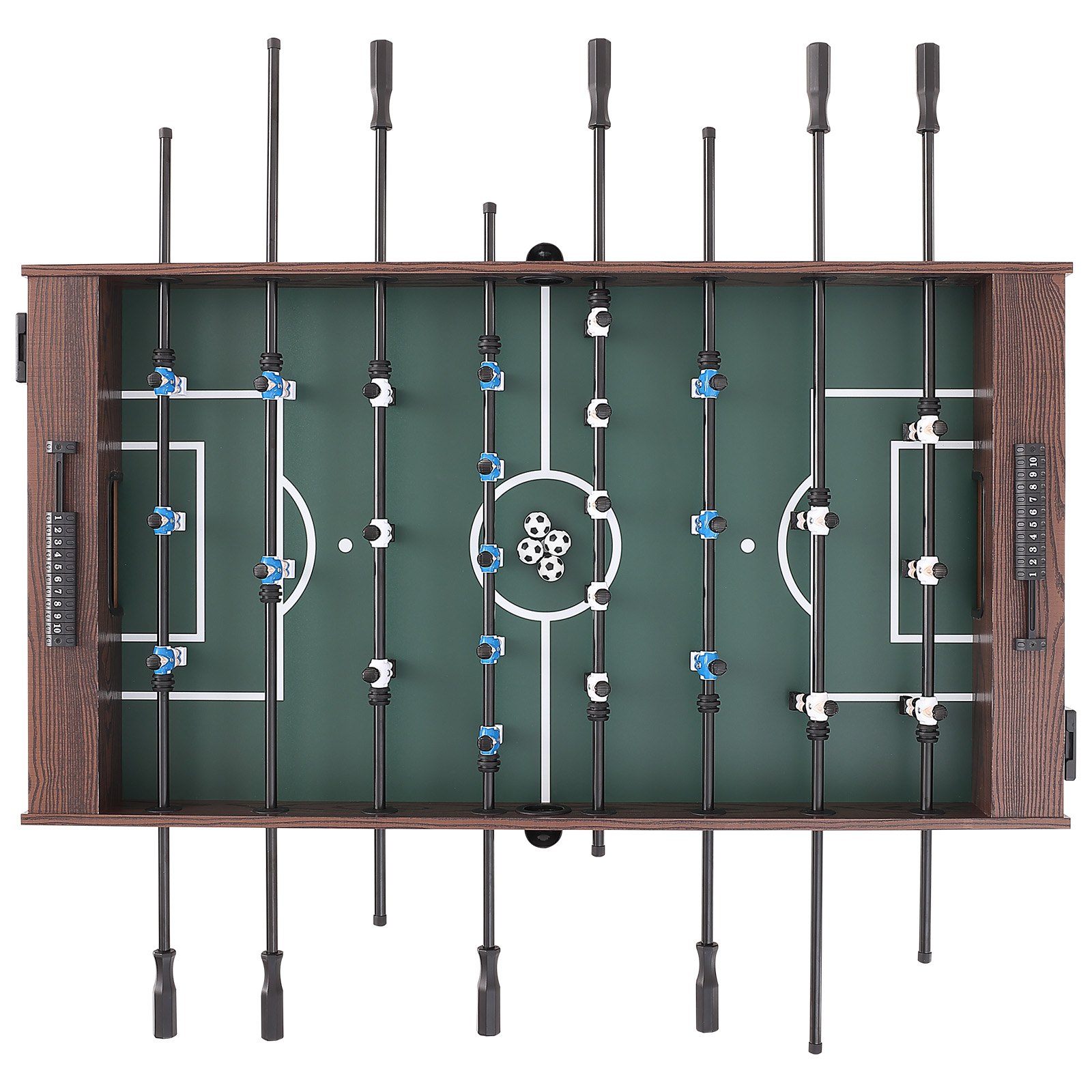 VEVOR Foosball Τραπέζι, 55 ιντσών Standard Size Τραπέζι Foosball, Εσωτερικό τραπέζι πλήρους μεγέθους για το σπίτι, την οικογένεια και την αίθουσα παιχνιδιών, ποδόσφαιρο με τραπέζι για ποδόσφαιρο, περιλαμβάνει 4 μπάλες και 2 ποτηροθήκες