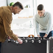 VEVOR Foosball Table, 55 inch Standard Size Foosball Table, Indoor Full Size Foosball Table for Home, Family, and Game Room, Soccer with Foosball Table Set, Includes 4 Balls and 4 Cup Holders