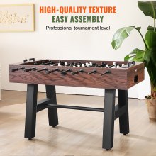 VEVOR Foosball Table, 55 inch Standard Size Foosball Table, Indoor Full Size Foosball Table for Home, Family, and Game Room, Soccer with Foosball Table Set, Includes 4 Balls and 2 Cup Holders