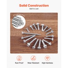 420 Pc Self Drilling Screw Assortment Set #8 #10 Hex/Phillips Head 1/2 to 2 Inch