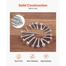 420 Pc Self Drilling Screw Assortment Set #8 #10 Hex/Phillips Head 1/2 to 2 Inch