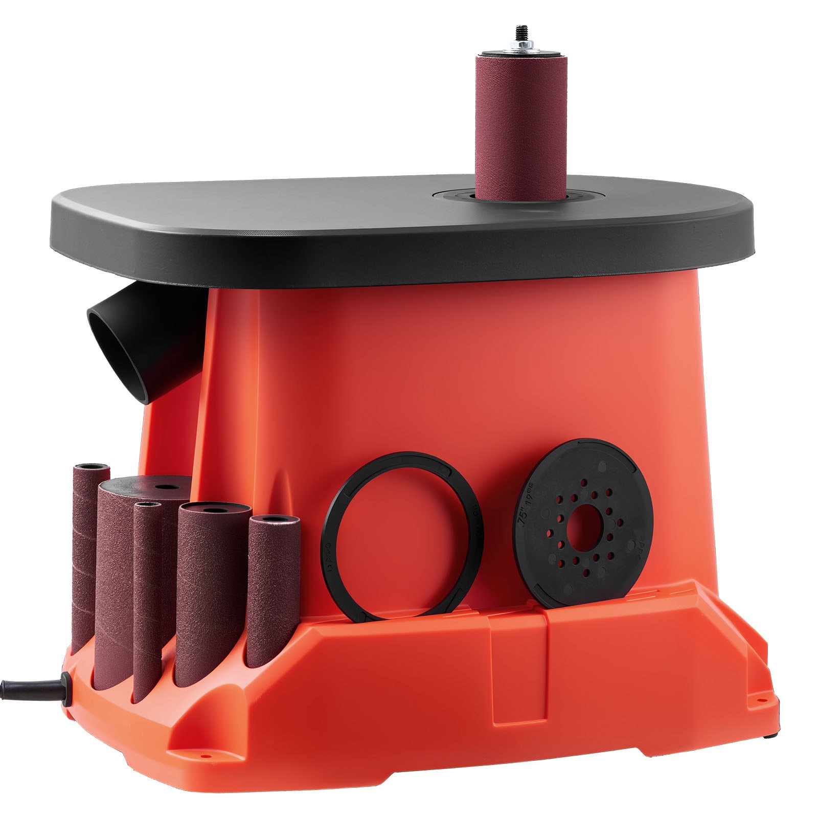 VEVOR Oscillating Spindle Sander, 2000RPM Benchtop Spindle Sander with 6 Sleeves (12.7–76.2 mm), 16mm Stroke & 397 x 295 mm Cast Iron Table for Furniture Finishing, Crafts Sanding, DIY Woodworking