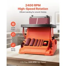 VEVOR Oscillating Belt and Spindle Sander, 2400RPM Benchtop Spindle Sander with 5/8" Stroke, 5 Sleeves (1/2" - 2") & 24" x 3.86" Sanding Belt for Woodworking, Furniture Finishing, DIY Projects