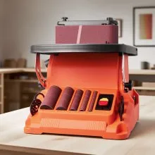 VEVOR Oscillating Belt and Spindle Sander, 2400RPM Benchtop Spindle Sander with 5/8" Stroke, 5 Sleeves (1/2" - 2") & 24" x 3.86" Sanding Belt for Woodworking, Furniture Finishing, DIY Projects