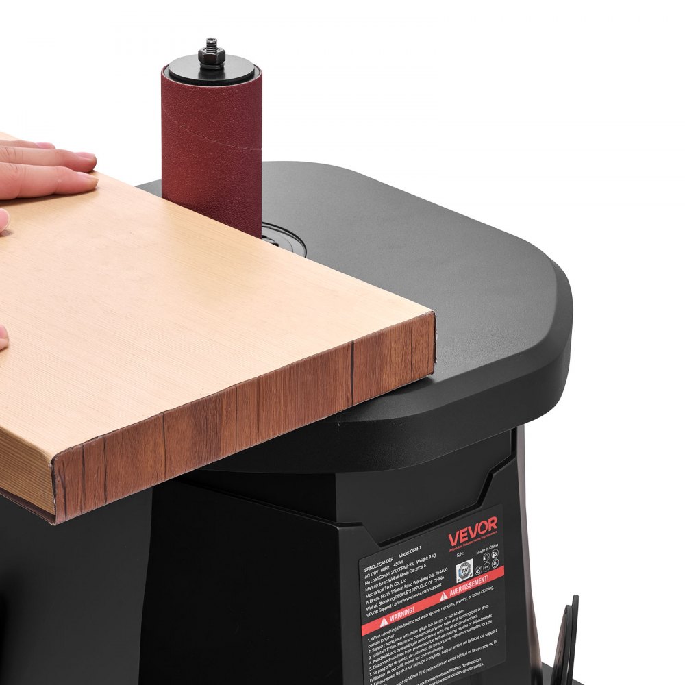 VEVOR Oscillating Spindle Sander, 2000RPM Benchtop Spindle Sander with 6 Sleeves (1/2"-3"), 0.59" Stroke & Dust Connection Port for Furniture Finishing, Crafts Sanding, DIY Woodworking